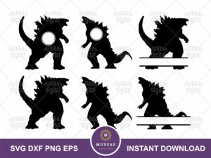 Silhouette Godzilla Monogram