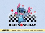 Stitch Red Nose Day SVG EPS