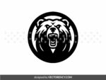 bear head logo icon for commercial use