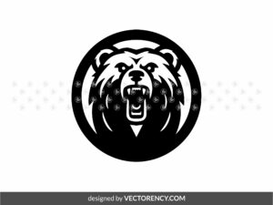 bear head logo icon for commercial use