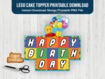 lego cake topper printable download