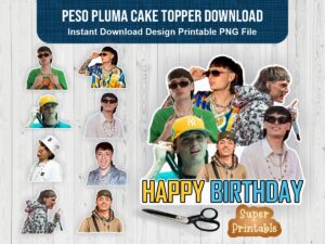peso pluma cake topper download