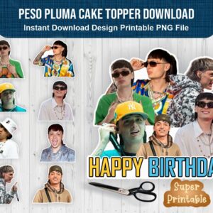 peso pluma cake topper download