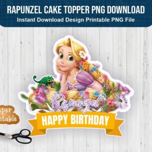 rapunzel cake topper PNG Download