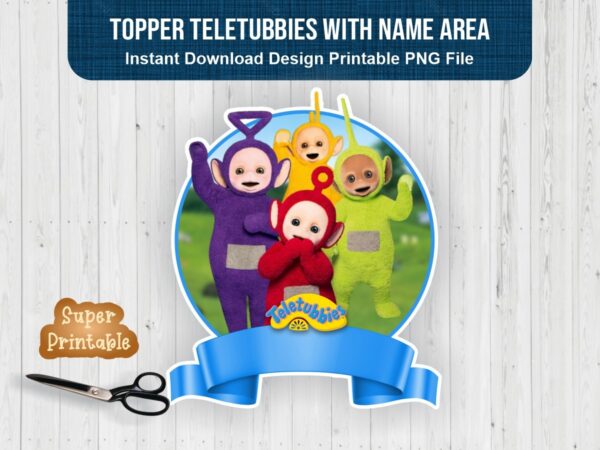 topper Teletubbies png with name area download