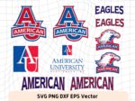 American University AU Eagles NCAA SVG Logo Vector