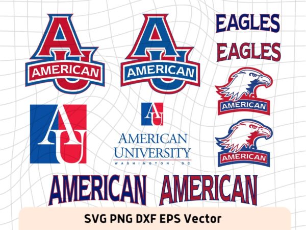 American University AU Eagles NCAA SVG Logo Vector
