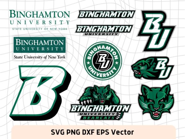 Binghamton University SVG, College University Logo Vector