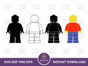 Building Brick Man SVG, PNG, Lego Person