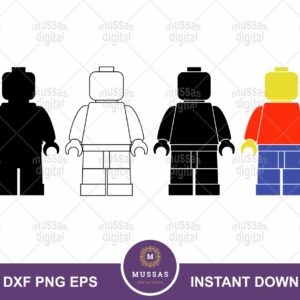 Building Brick Man SVG, PNG, Lego Person