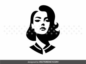 Classic Retro Woman SVG clipart