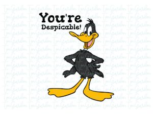 Daffy Duck, You're Despicable! Looney Toones Shirt SVG eps