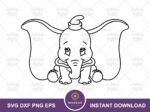 Dumbo Outline Clipart