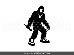 Funny Bigfoot Rapper SVG