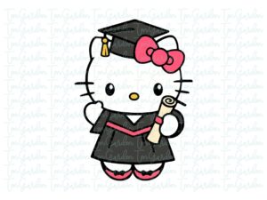 Graduate Kitty Svg Image PNG file
