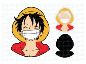 One Piece Face Layered SVG