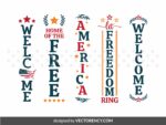 Patriot Porch Welcome Sign SVG