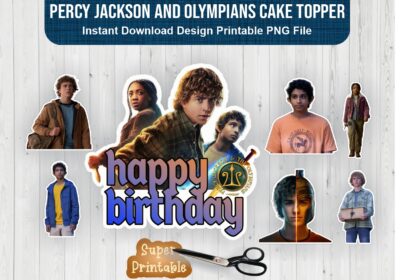 Percy Jackson and Olympians Cake Topper PrintablePercy Jackson and Olympians Cake Topper Printable