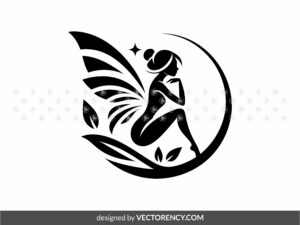 fairy logo template vector