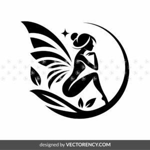 fairy logo template vector