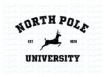 north pole university svg, graphic template files vector eps