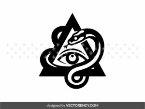 triangle eye snake logo SVG