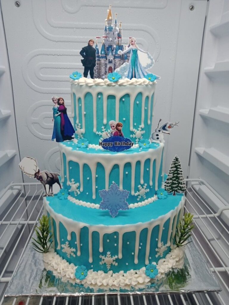 Frozen character birthday cake