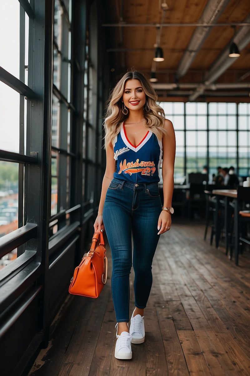 10 Must Have Baseball Game Outfits for WomenDress to impress at the baseball game with these 10 must have outfits for women. Sta Vectorency 10 Baseball Game Outfit Women Ideas