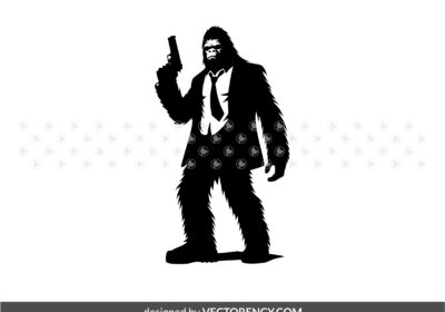 Bigfoot hustler gangster SVG File, Bigfoot PNG