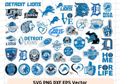 Detroit Lions SVG, Lion Football, Logo Vector Cricut