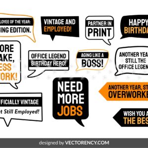 Funny Adult Work Photo Booth Props Birthday Download