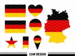 Germany Flag SVG Cut Files, Vector, PNG