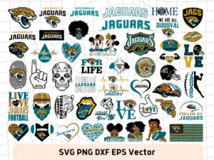 Jacksonville Jaguars Logo SVG Cut Files, Football PNG