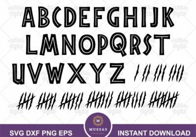 Jurassic Park Font SVG, Dino Alphabet Cricut