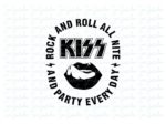 Kiss Rock And Roll SVG