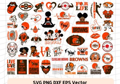 NFL Cleveland Browns SVG Cut Files, Logo Vector EPS, American Football SVG
