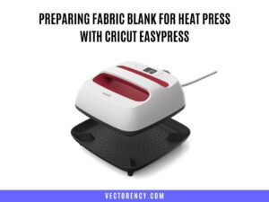 Preparing fabric blank for heat press with Cricut EasyPress