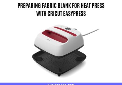 Preparing fabric blank for heat press with Cricut EasyPress
