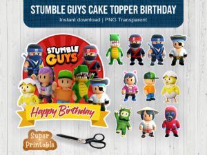 Stumble Guys Cake Topper Birthday