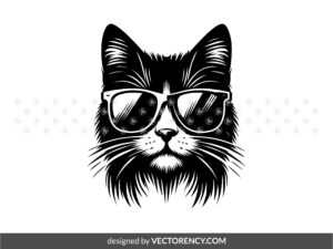 cute cat wearing sunglasses