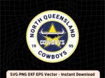 nth qld cowboys logo vector