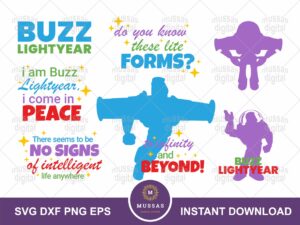 Buzz Lightyear Quotes SVG Cut Files, Image, PNG, EPS