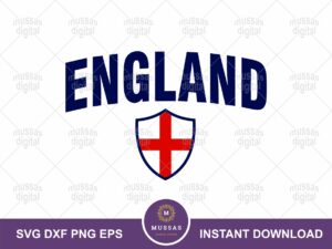 England Flag Badge Varsity Euro SVG