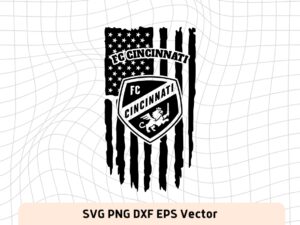 FC Cincinnati American Flag PNG, SVG Cut File, MLS EPS