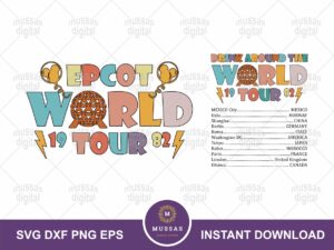 Family Vacation, Epcot World Tour SVG PNG EPS