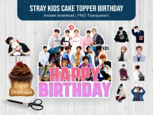 Stray Kids Cake Topper Birthday Download