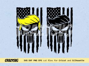 Trump Punisher Skull SVG Cut Files