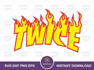 Twice Flame thrasher SVG EPS