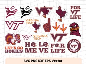 Virginia Tech University Logo SVG Vector Image