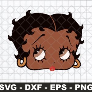 black betty boop svg head